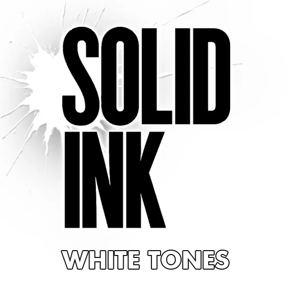 solid ink white tones