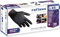 Black Latex  gloves powder free100 pcs -