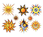 tatuaggio sole luna,fate e folletti, polinesiani
